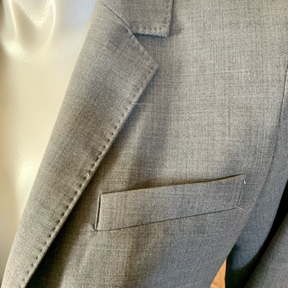 NWT WASHABLE WOOL BLEND TWO BUTTOM TRADITIONAL BLAZER BY LANDS END ❤️FULLY LINED - Picture 8 of 12